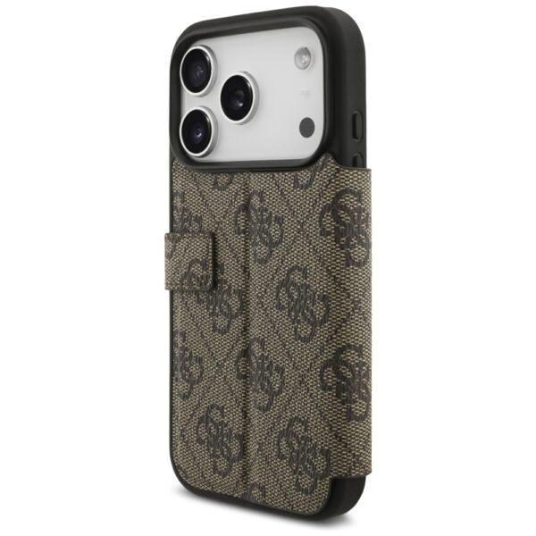 473985_oryg Guess Book 4G Metal Logo case for iPhone 17 Pro brown