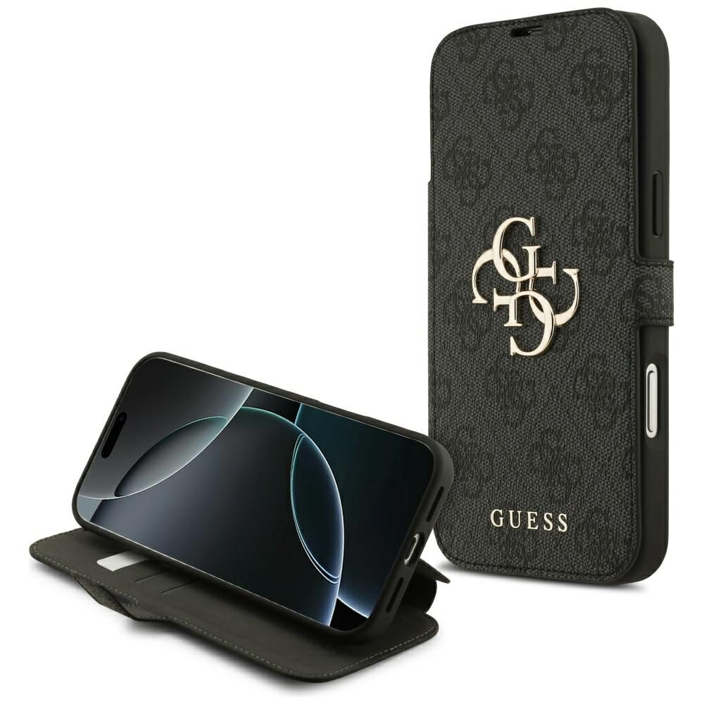 473988_oryg Guess Book 4G Metal Logo case for iPhone 17 Pro Max black