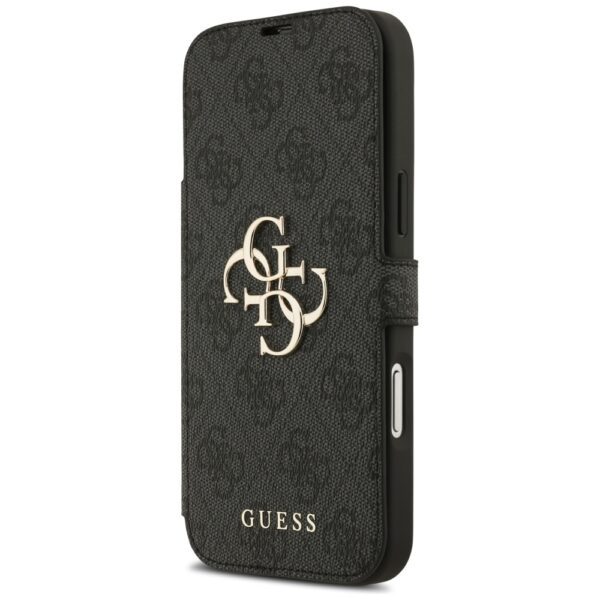 Guess Book 4G Metal Logo case for iPhone 17 Pro Max black