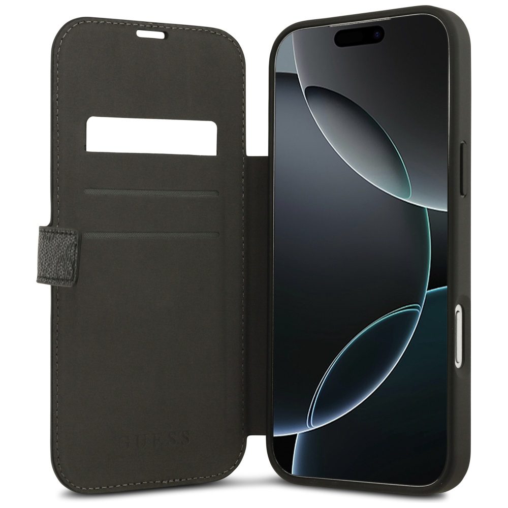 473993_oryg Guess Book 4G Metal Logo case for iPhone 17 Pro Max black