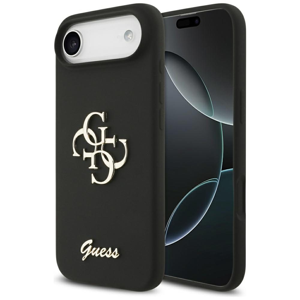 474003_oryg Guess Silicone Big 4G Script case for iPhone Air black