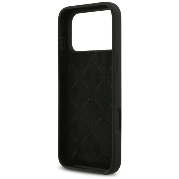 474025_oryg Guess Silicone Big 4G Script case for iPhone 17 Pro Max black