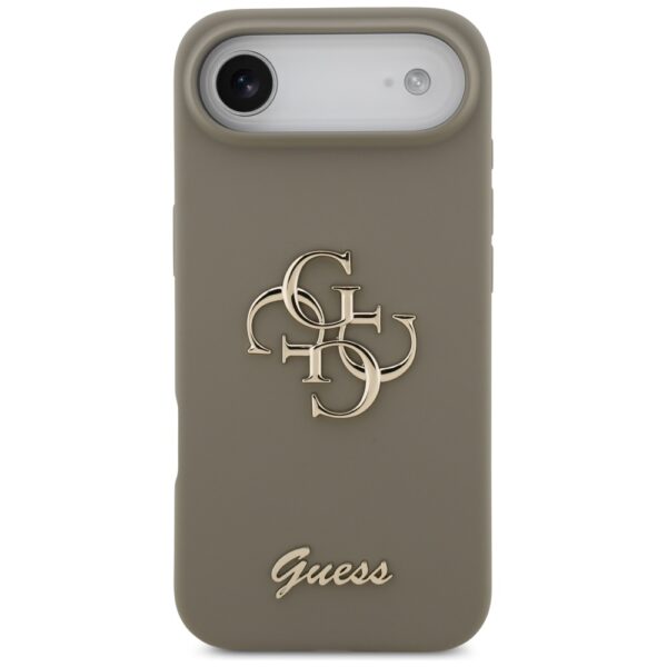 474037_oryg Guess Silicone Big 4G Script case for iPhone Air brown