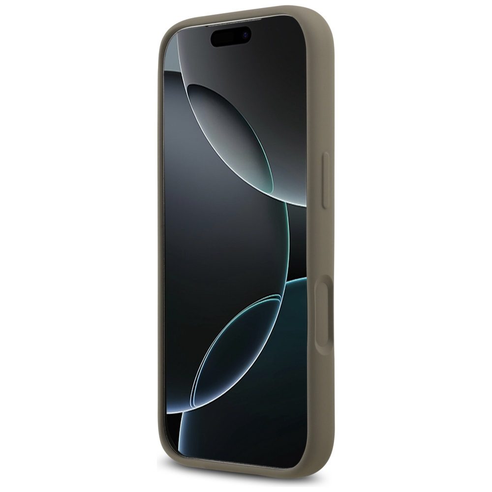 474055_oryg Guess Silicone Big 4G Script case for iPhone 17 Pro Max brown