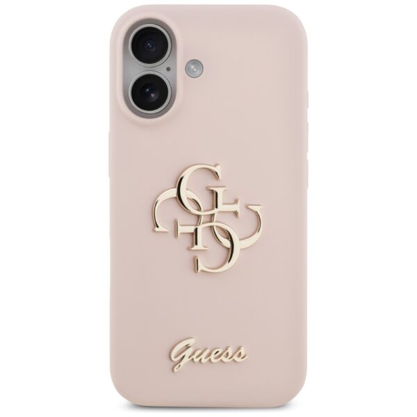 Guess Silicone Big 4G Script case for iPhone 17 pink
