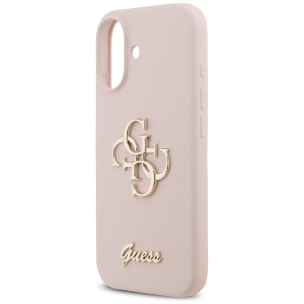 Guess Silicone Big 4G Script case for iPhone 17 pink