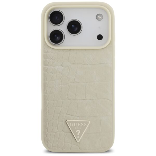 474101_oryg Guess Croco Triangle Logo MagSafe case for iPhone 17 Pro gold