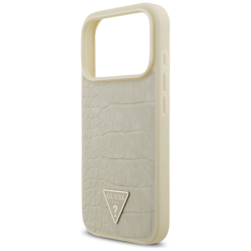 474104_oryg Guess Croco Triangle Logo MagSafe case for iPhone 17 Pro gold