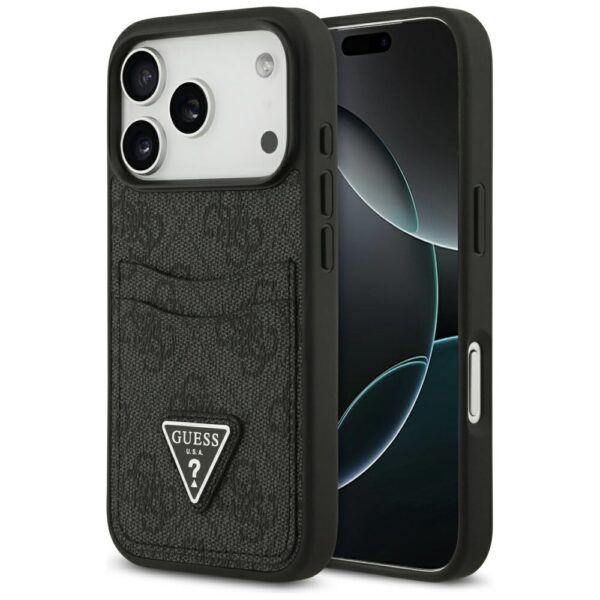 474131_oryg Guess 4G Double Card Triangle case for iPhone 17 Pro black