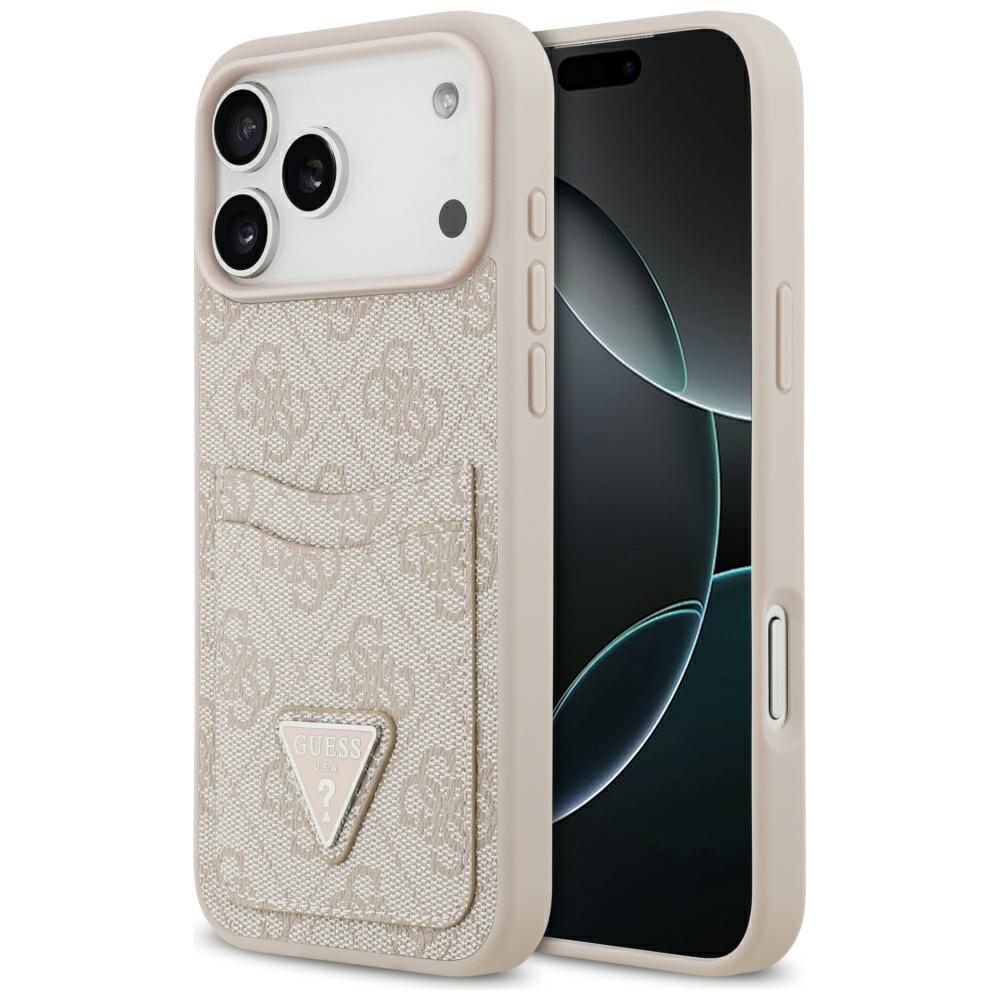 474155_oryg Guess 4G Double Card Triangle case for iPhone 17 Pro Max pink