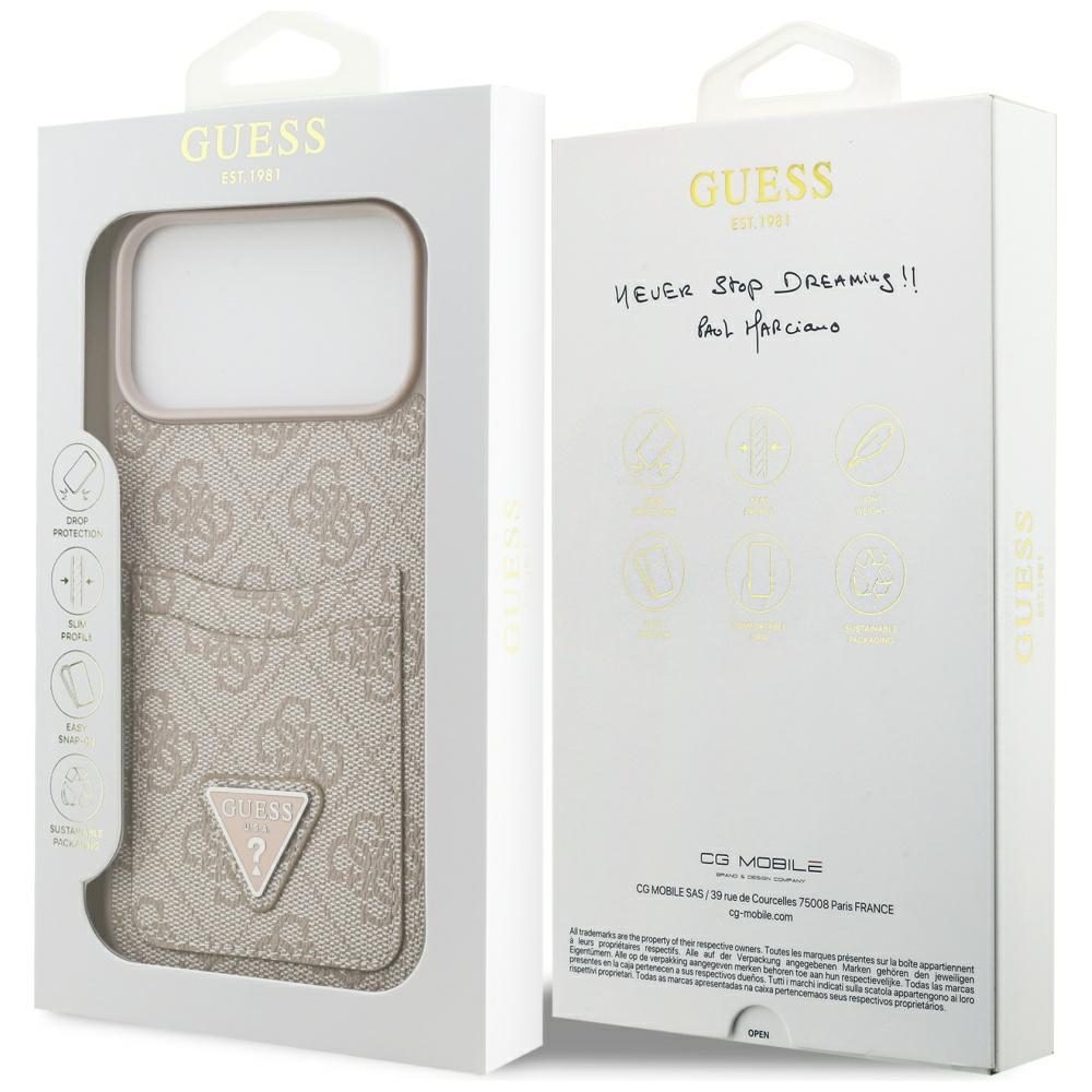 474162_oryg Guess 4G Double Card Triangle case for iPhone 17 Pro Max pink