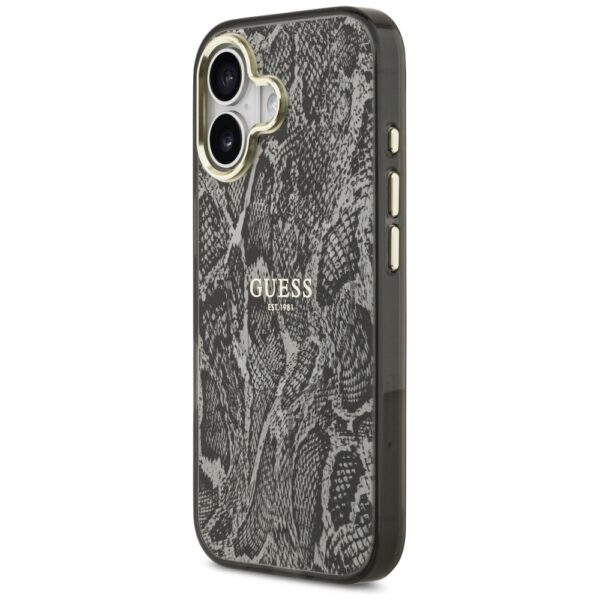 Guess Python Pattern MagSafe case for iPhone 17 black