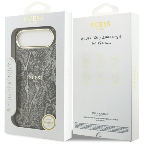 Guess Python Pattern MagSafe case for iPhone Air black