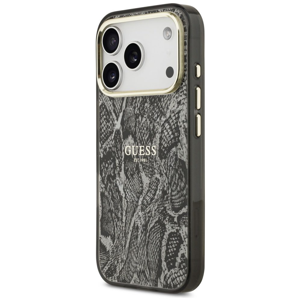 Guess Python Pattern MagSafe case for iPhone 17 Pro black