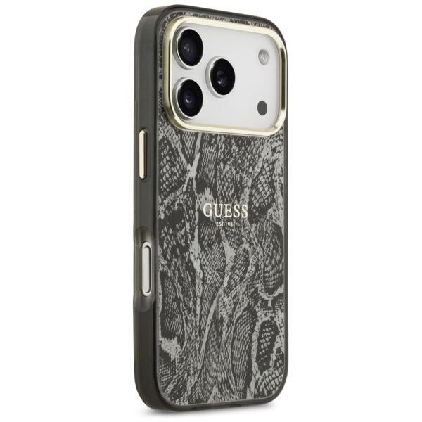 Guess Python Pattern MagSafe case for iPhone 17 Pro black