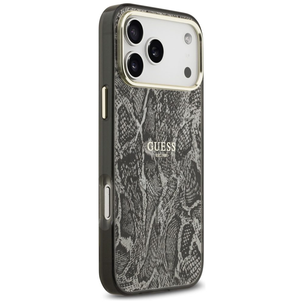 Guess Python Pattern MagSafe case for iPhone 17 Pro Max black