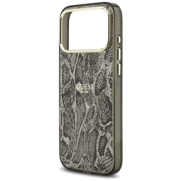 Guess Python Pattern MagSafe case for iPhone 17 Pro Max black