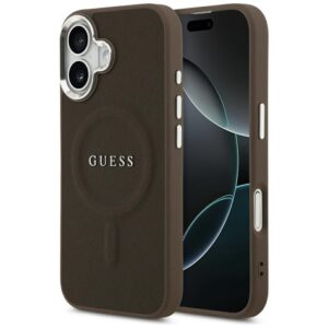 Guess Classic Logo MagSafe case for iPhone 17 brown