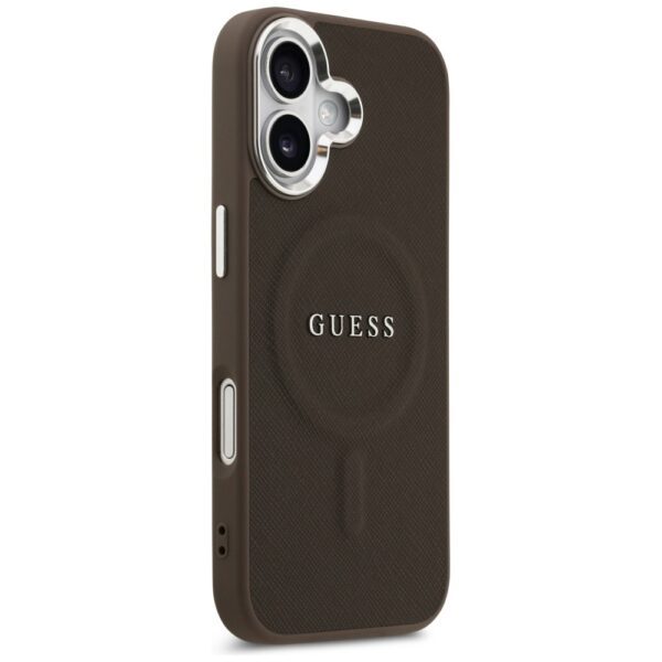 Guess Classic Logo MagSafe case for iPhone 17 brown