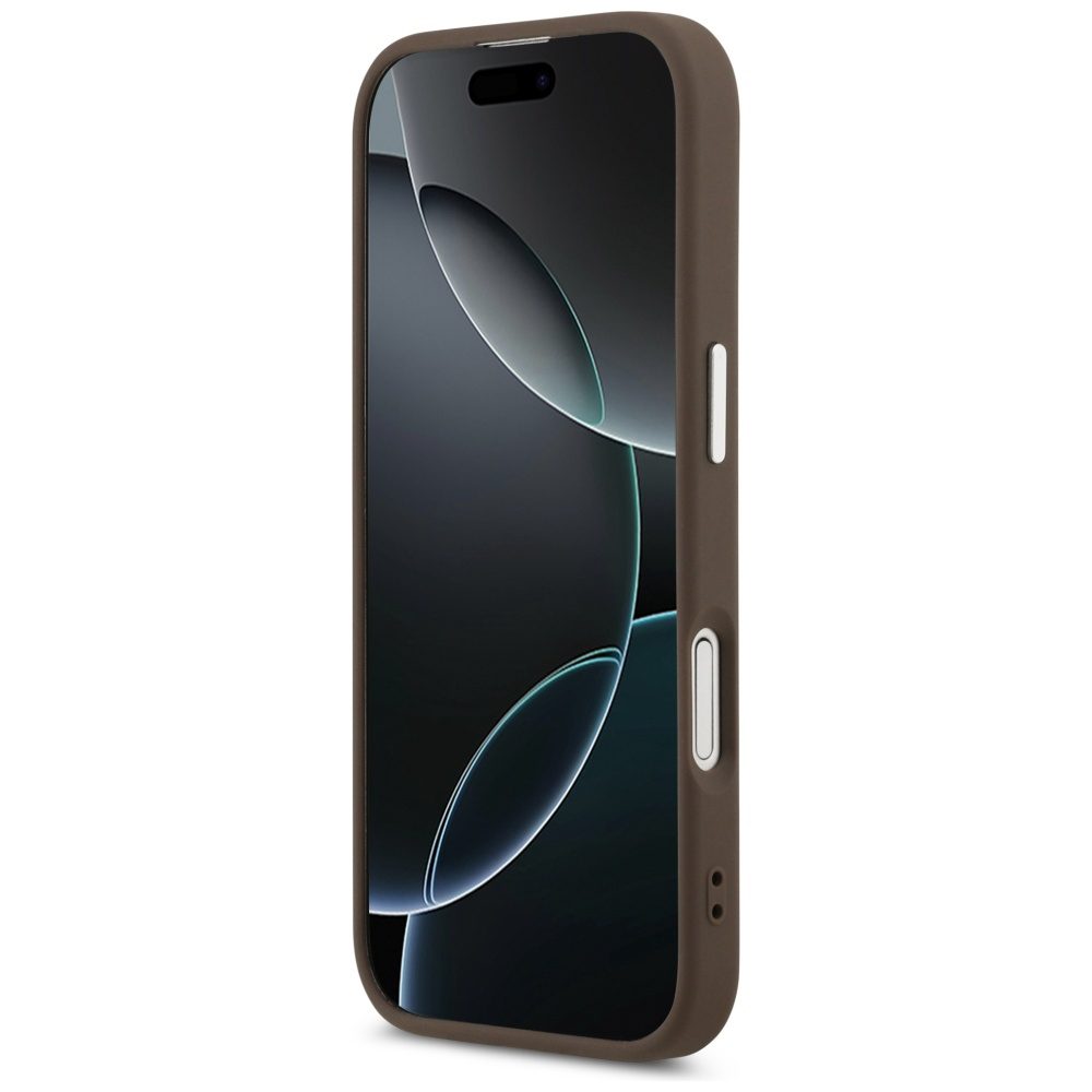 Guess Classic Logo MagSafe case for iPhone 17 brown