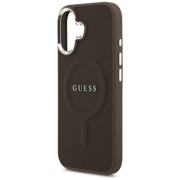 Guess Classic Logo MagSafe case for iPhone 17 brown