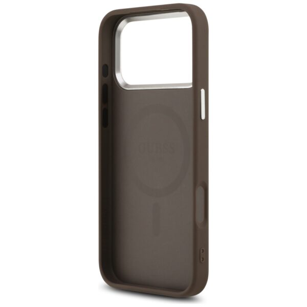 Guess Classic Logo MagSafe case for iPhone 17 Pro Max brown