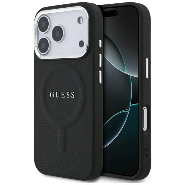 Guess Classic Logo MagSafe case for iPhone 17 Pro black