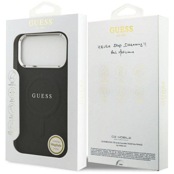 Guess Classic Logo MagSafe case for iPhone 17 Pro Max black
