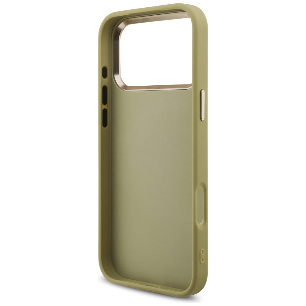 Guess Fixed Glitter Big 4G Metal Frame case for iPhone 17 Pro Max gold