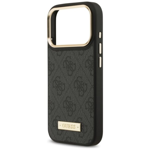Guess 4G Logo Plate MagSafe case for iPhone 17 Pro black