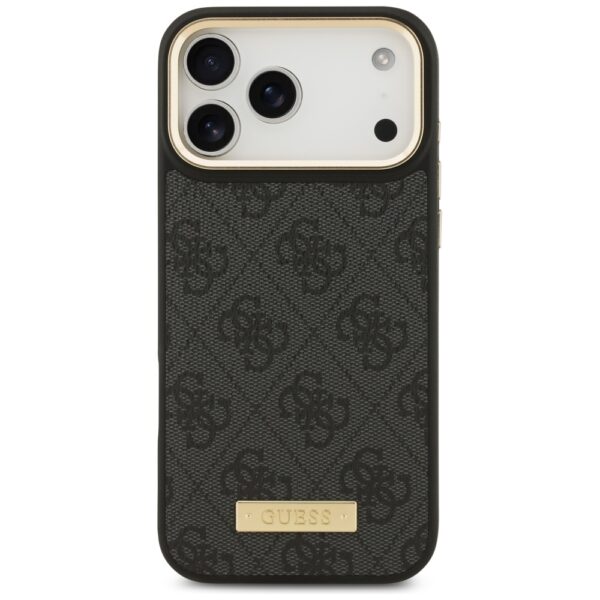 474485_oryg Guess 4G Logo Plate MagSafe case for iPhone 17 Pro Max black