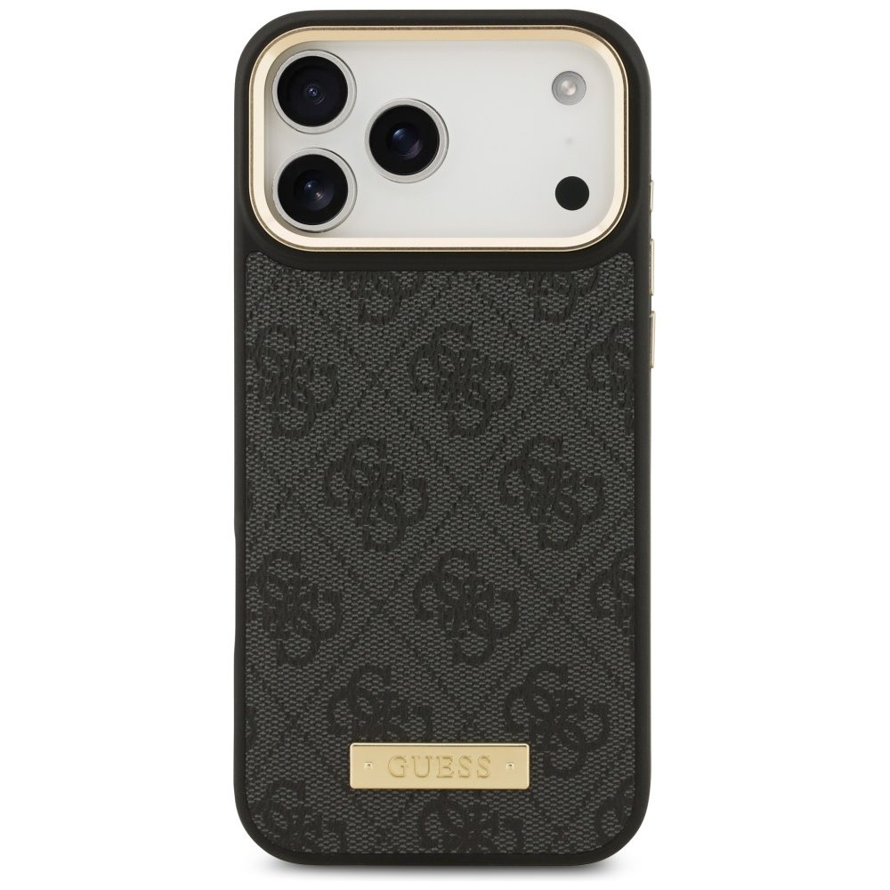 474485_oryg Guess 4G Logo Plate MagSafe case for iPhone 17 Pro Max black