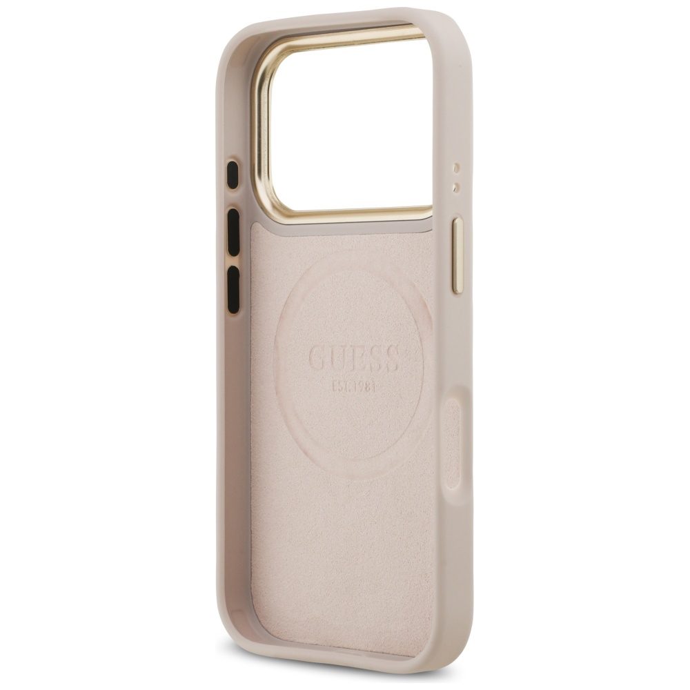 474529_oryg Guess 4G Logo Plate MagSafe case for iPhone 17 Pro pink