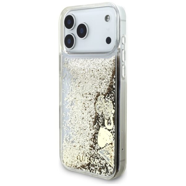 474564_oryg Guess Liq. Glitter 4 Charms case for iPhone 17 Pro Max gold