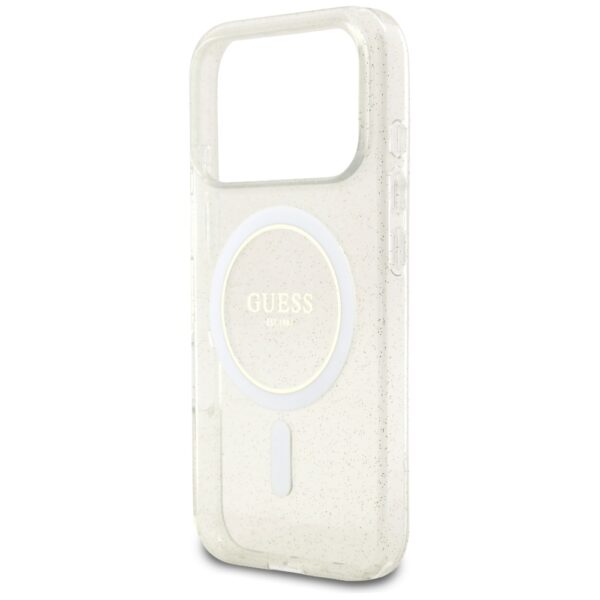 474592_oryg Guess IML Glitter Pearl Strap MagSafe case for iPhone 17 Pro Max transparent