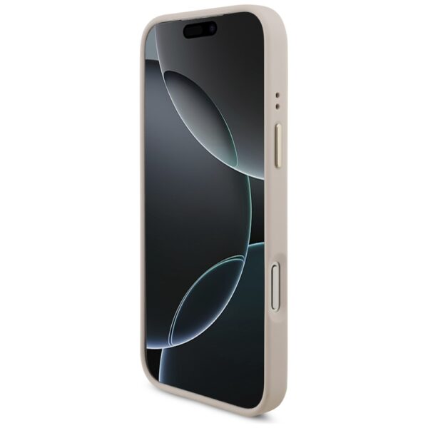 Guess 4G Triangle Logo & Big Strap Metal Buttons MagSafe case for iPhone 17 Pro Max pink