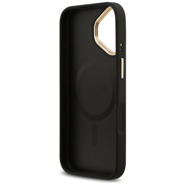 474651_oryg Guess 4G Strass Logo & Big Strap Metal Buttons MagSafe case for iPhone 17 black