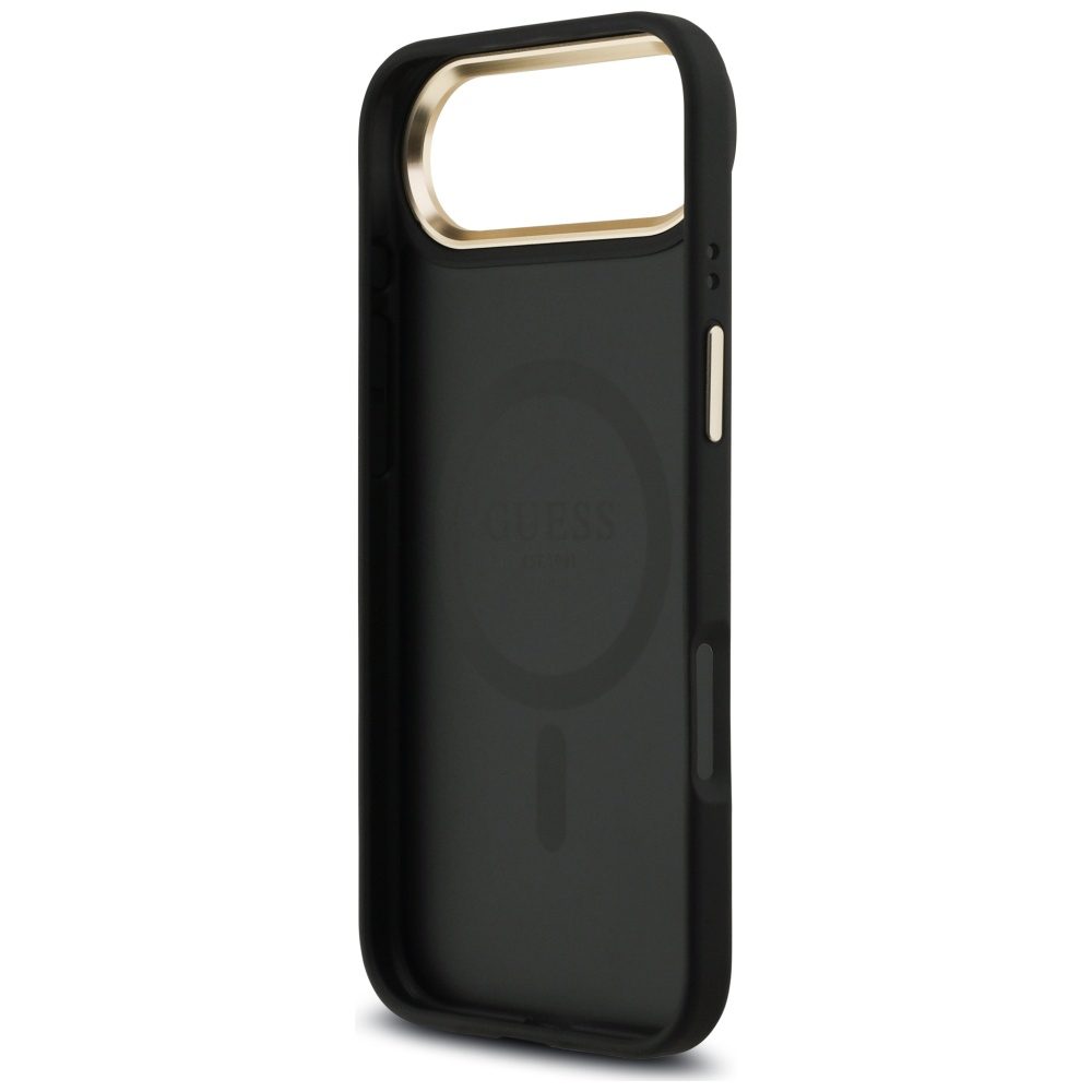 474660_oryg Guess 4G Strass Logo & Big Strap Metal Buttons MagSafe case for iPhone Air black