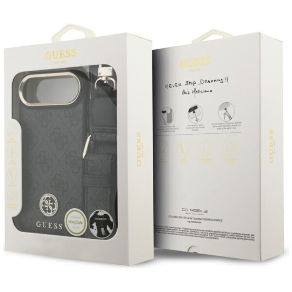 474662_oryg Guess 4G Strass Logo & Big Strap Metal Buttons MagSafe case for iPhone Air black