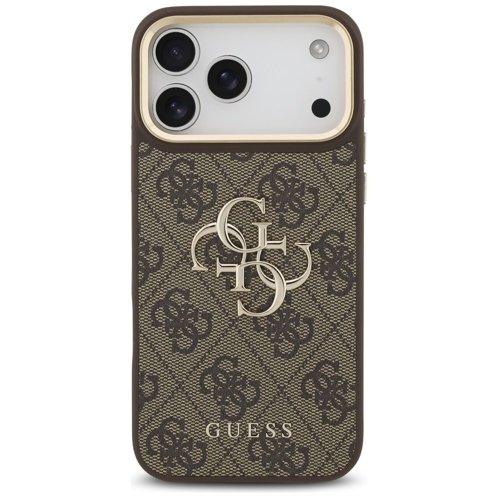 474728_oryg Guess 4G Big 4G Classic Logo Big Strap Metal Buttons case for iPhone 17 Pro Max brown