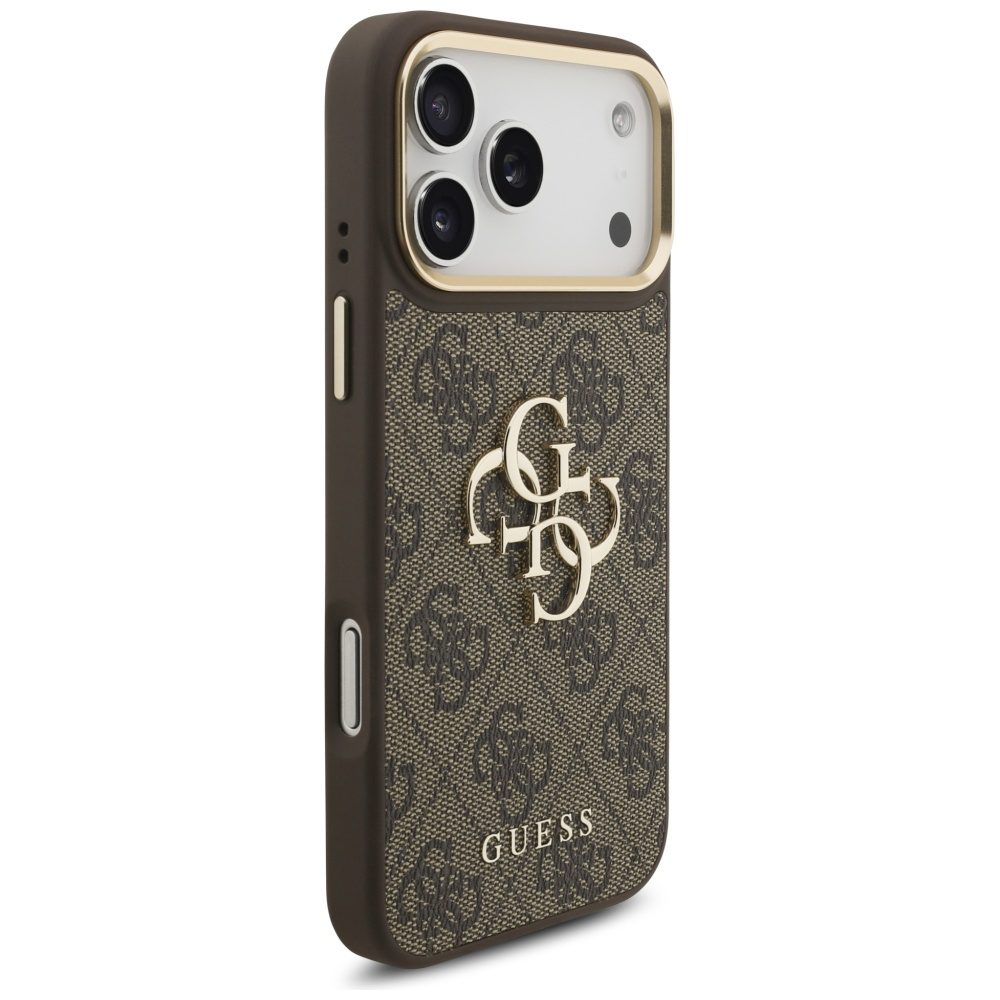 474729_oryg Guess 4G Big 4G Classic Logo Big Strap Metal Buttons case for iPhone 17 Pro Max brown