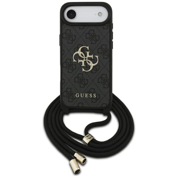 474779_oryg Guess 4G Big Logo Cord Stap Crossbody case for iPhone Air black