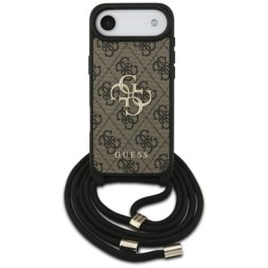 Guess 4G Big Logo Cord Stap Crossbody case for iPhone Air brown