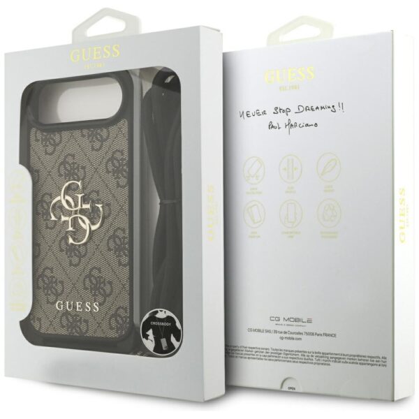 474799_oryg Guess 4G Big Logo Cord Stap Crossbody case for iPhone Air brown
