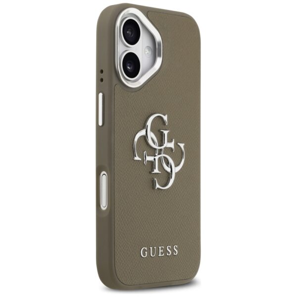 Guess Grained Big 4G Classic Logo case for iPhone 17 brown