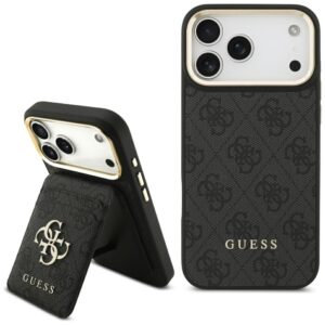Guess 4G z portfelem Magsafe case for iPhone 17 Pro Max black