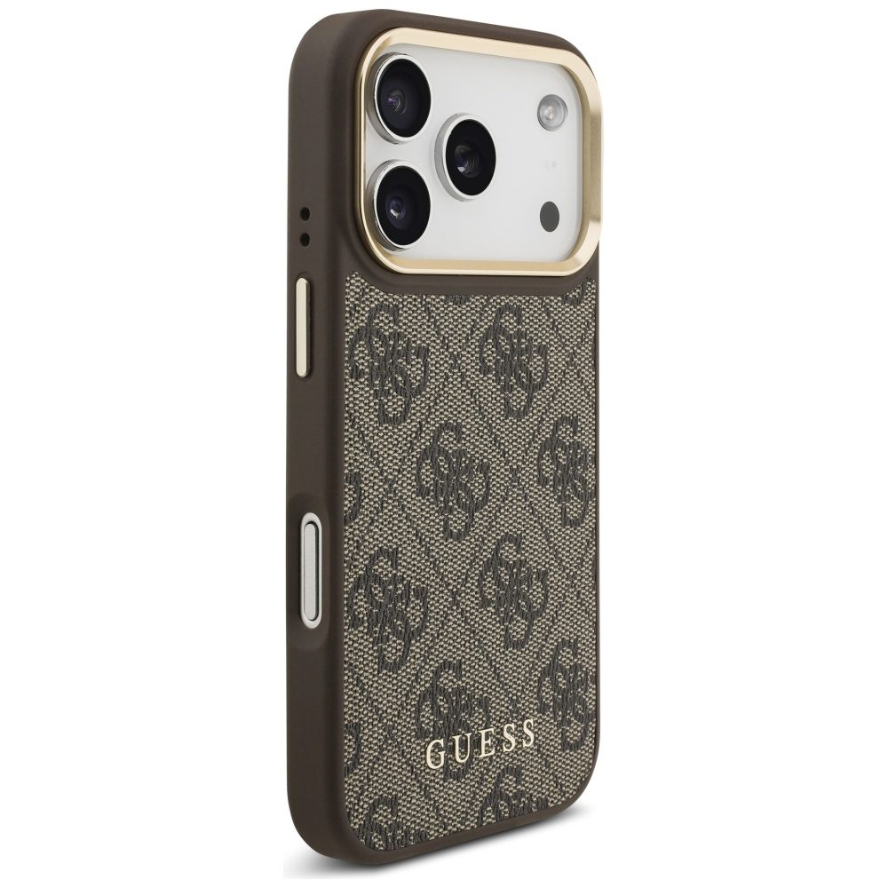 Guess 4G z portfelem Magsafe case for iPhone 17 Pro brown