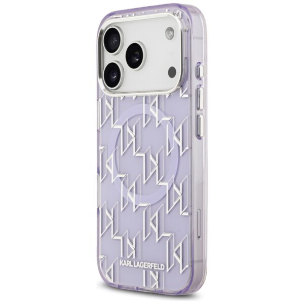 Karl Lagerfeld IML KL Monogram MagSafe case for iPhone 17 Pro Max purple