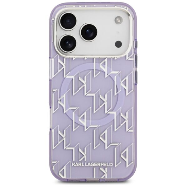 Karl Lagerfeld IML KL Monogram MagSafe case for iPhone 17 Pro Max purple