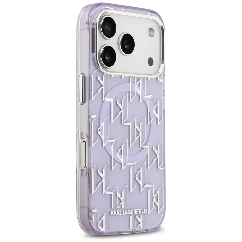 Karl Lagerfeld IML KL Monogram MagSafe case for iPhone 17 Pro Max purple